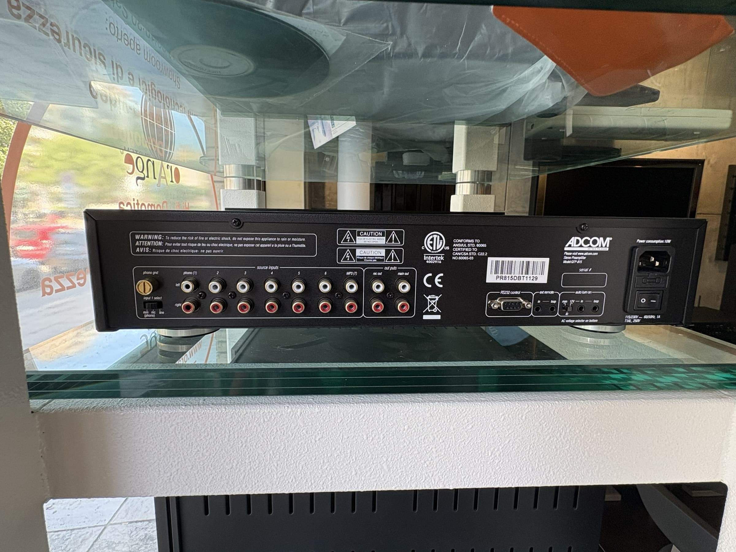 Adcom-preamp-gfp-815-rear